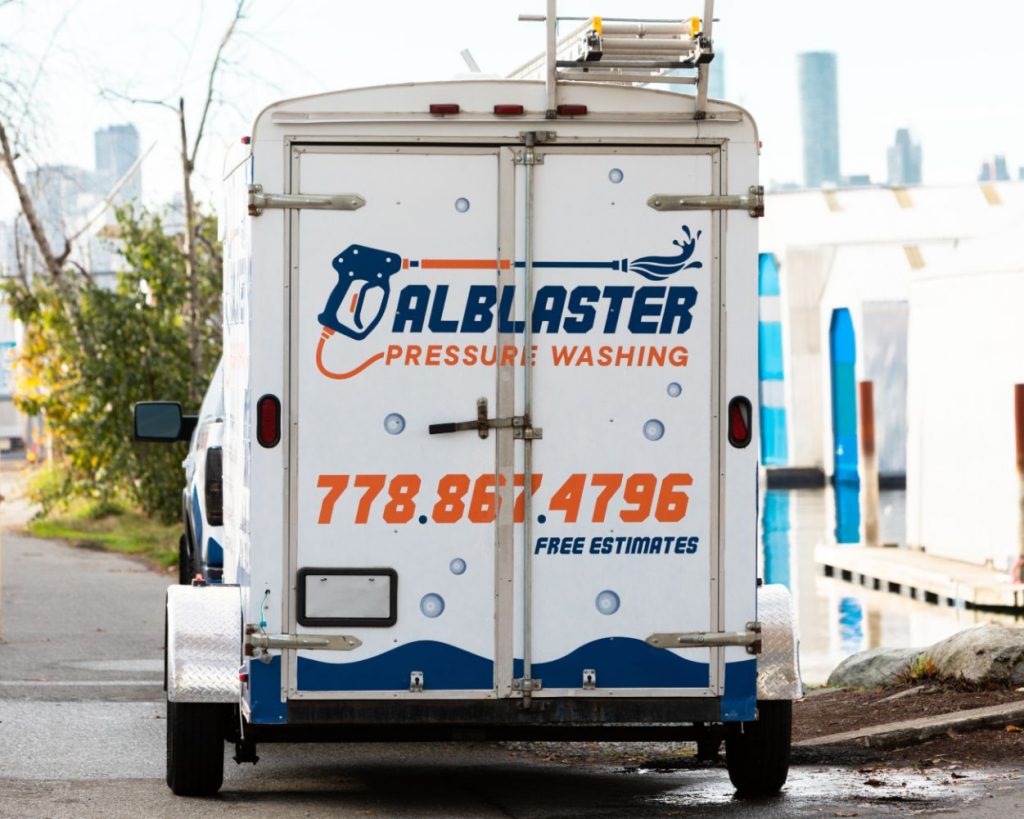 Alblaster pressure washing truck