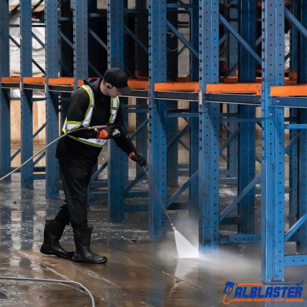 Alblaster Pressure Washing Kent Ave Warehouse 006