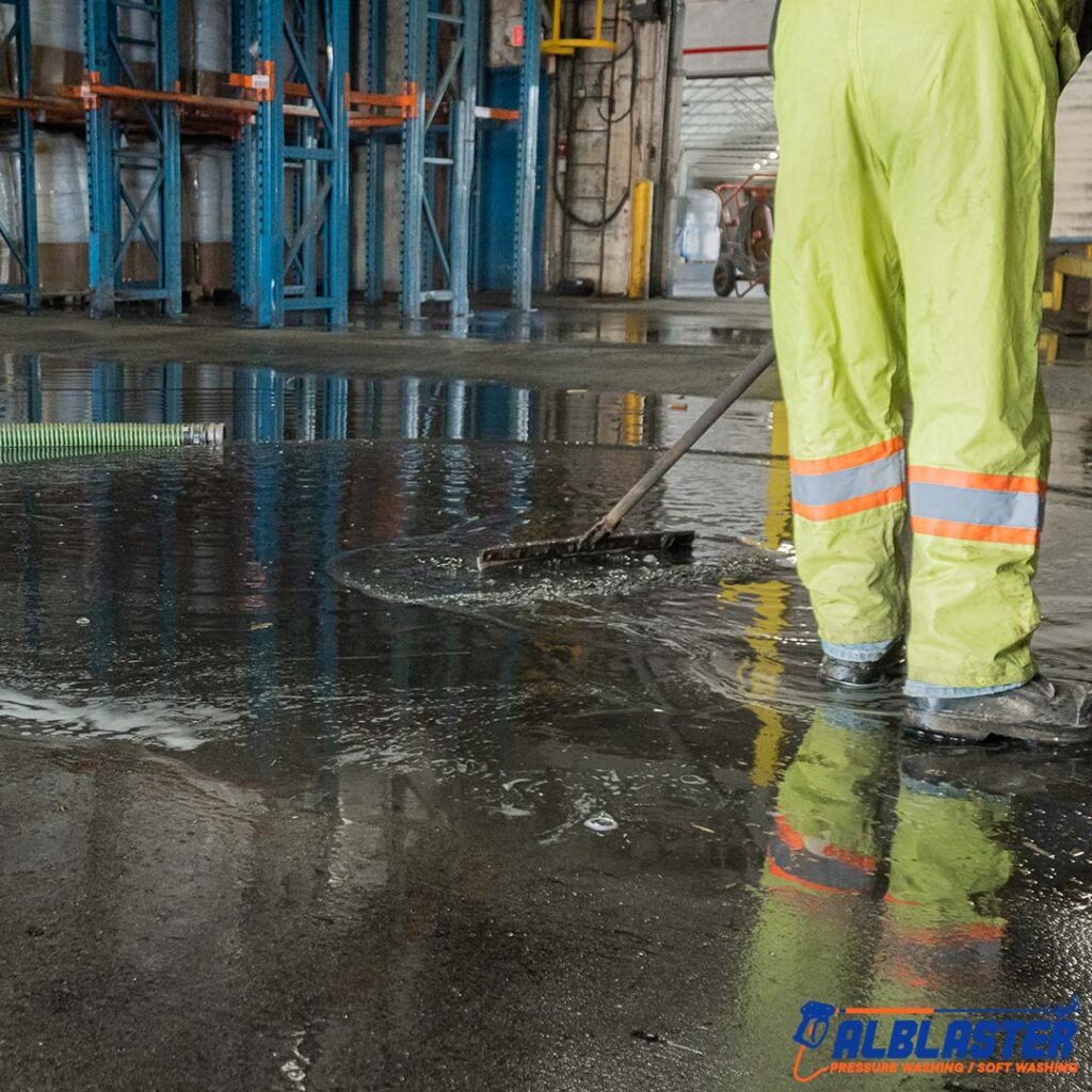 Alblaster Pressure Washing Kent Ave Warehouse 007