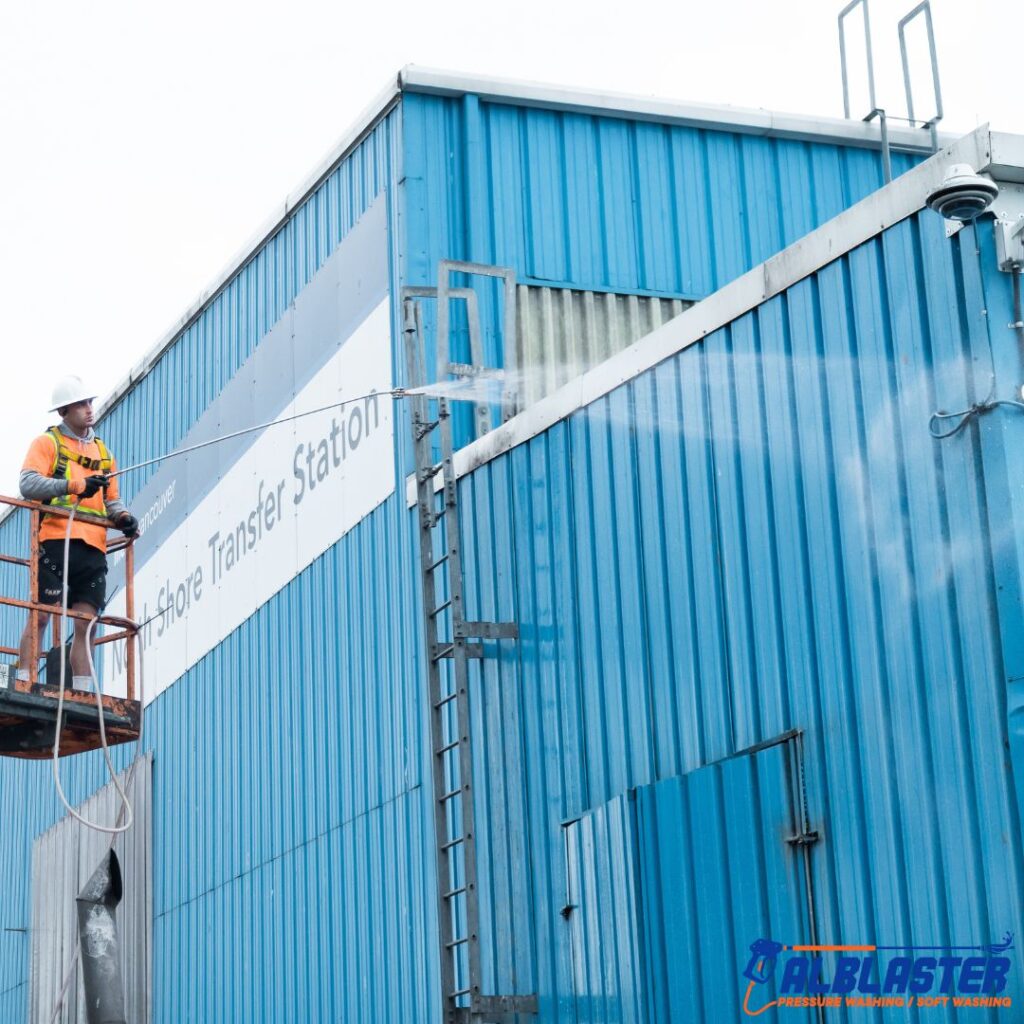 North Shore Transfer Station Soft Washing Alblaster Pressure Washing