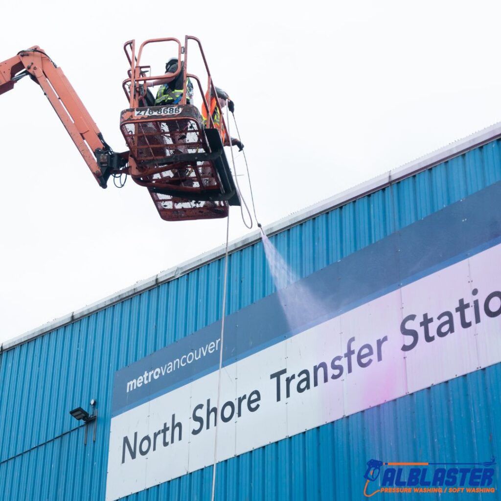 North Shore Transfer Station Soft Washing Alblaster Pressure Washing